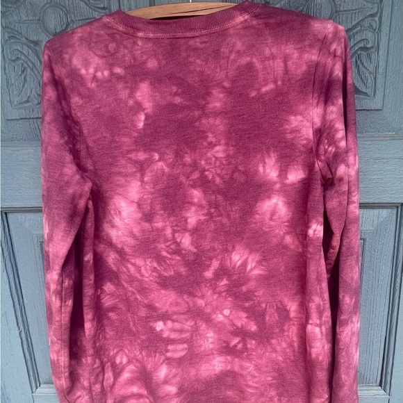 Sonoma Dark Pink Tie-Dye Sweatshirt - Picture 2 of 5